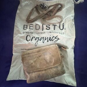 BED|STU Distressed Brown Leather Crossbody Bag